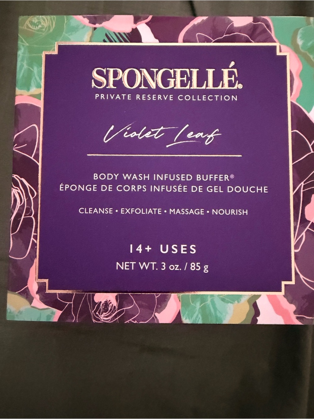 Spongellé Violet Leaf Body Wash Infused Buffer